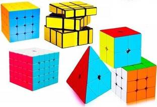 Authfort 2x2, 3x3, 4x4, 5x5, Triangle Pyramid & Gold magic Mirror Speed cube