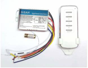 SiSAH Plastic Classic 4 Way Digital RF Remote Control Switch (White) Smart Kit