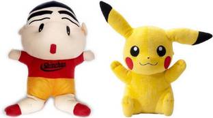 Saubhagye Combo of Shinchan Soft toy- 30 cm and Pikachu-26 cm  - 30 cm