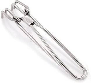 Manja Art Tong-01 Stainless Steel Wire Tong 25 cm Pakkad Utensil Holder, Pakkad, Cooking Utensil Holder with Easy Gripping Handle Stainless Steel Pakkad. 25 cm Utility Pakkad