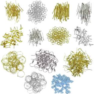 Weariton 650 Pieces Of Golden Silver Jewellery Making Accessories Findings Kit For Crafts Quilling