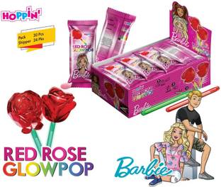 Hoppin Red Rose Glowpop Lollipop Rose Lollipop