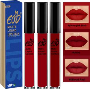 EOD Long Lasting Made in India Liquid Matte Lipsticks Combo Offer Set of 3 Set no 211