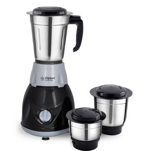 Flipkart SmartBuy Storm PowerChef 500 W Juicer Mixer Grinder with 1 year extended warranty (3 Jars, Grey, Black)