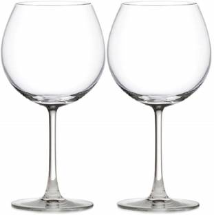 TAGROCK (Pack of 2) Red Wine Glass, Crystal Cut Rim Glass Set Wine Glass