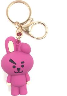 Good Goody BT21 BTS Cooky Character (Pink) Keyring Mascots Friends Kpop | Tata, Mang, RJ, Cooky,Shooky, Koya, Chimmy | Kpop Band Members Fandom Anime Cartoons Keychain Key Chain