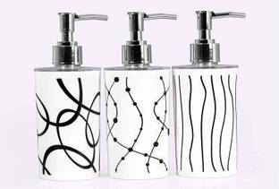 AKR Unbreakable Liquid Soap/Liquid/Shampoo/Hand wash/Sanitizer/Lotion Dispenser Bottle for Kitchen, Wash-Basin and Bathroom 350 ml Lotion, Gel, Conditioner, Soap, Shampoo Dispenser (PACK OF 3) 400 L Gel, Liquid, Lotion, Conditioner, Soap, Shampoo Dispenser