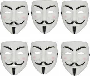 Bal samrat Vendetta Comic Face Anonymous Hacker White Color Party Mask Party Mask