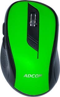 ADCOM 6D Slim Wireless Optical Super Mouse with 6 Programmable Buttons, 1600dpi and 2.4Ghz Nano Receiver (Green) Wireless Ambidextrous Optical Mouse  with Bluetooth