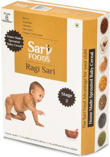 Sari Foods 'Multi Grain Ragi', 100 % Organic and Natural Cereal, Wholesome and Healthy Baby Food Supplement, for 8 Months Plus, 300g, PACK OF 3) Cereal