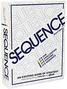 b.h.fashion Folding Game Board, 2 Decks of Sequence Cards, 135 Playing Chips and Instructions. Play a card from your hand, place a chip on a corresponding space on the game board when you have five in a row, it's a Sequence. 2 or more players, ages 7 and up. Board Game Accessories