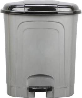 Randal New Pedal Waste Garbage Dustbins ( 23 Ltr ) - Silver Plastic Dustbin