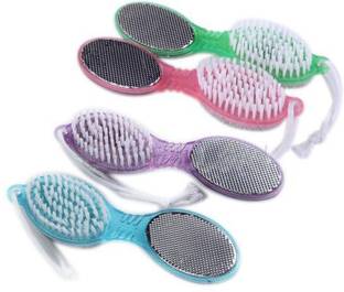 Beauty Bliss 4 in 1 Multi-use Foot Care Brush Pumice Scrubber Pedicure Scraper (Multicolor) - Pack of 4