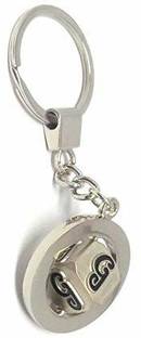 gtrp Rotating-Dice-Alphabet-Letter-G-Metal-Keychain Key Chain