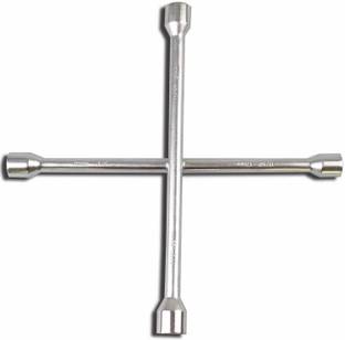 SMG 4 Way Car Wheel Nut Cross Rim Brace Spanner 4 Way Wheel Spanner 17,19,21,23 Double Sided Flare Nut Wrench 4 Way Car Wheel Nut Cross Rim Brace Spanner 4 Way Wheel Spanner 17,19,21,23 Double Sided Flare Nut Wrench Double Sided Lug Wrench