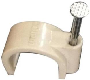 mandeetri 25 MM (1 INCHS) SHADDLE, PIPE CLAMP, TIE, CLIP FOR WALLS, FLOORS, WOODEN PANELS, FALSE CEILING Plastic Cable Wraptor Cable Tie