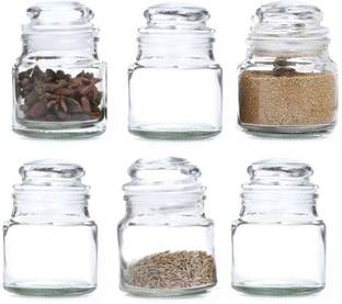 GTR (Pack of 6) MINI GLASS JAR 100 ML Clear Transparent Water & Juice Glasses Glass Set MINI JAR 100 ML(100 ml, Glass) (Pack of 6) Glass Set Water/Juice Glass