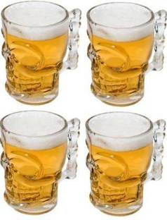Maruti Mart (Pack of 4) Mug 520ML for Your Home Bar Glass Mug (520 ml, Pack of04) Glass Set Beer Mug