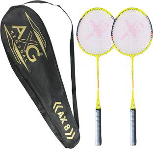 AXG NEW GOAL AX-8 Rugged Badminton Set (2 Racquets, 1 cover) Badminton Kit