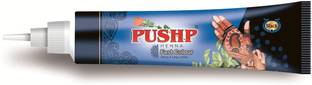 Pushp Henna Fast Cone Tube (Black) (Pack of 10) Synthetic Mehendi