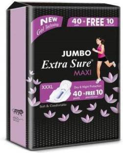 Extra Sure Sanitary Pad (Pack of 40+10=50) Sanitary Pad