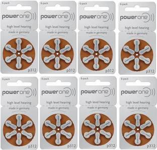 Power one P312 Hearing Aid Batteries 1.45V 8 patta (48 battery) Button Cells Stethoscope Case (Silver) P312 Hearing Aid Batteries 1.45V 5 patta-0011 Stethoscope Case