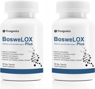 Trexgenics BOSWELOX PLUS Joint Pain Support Boswellia Serrata Cissus Dual Action