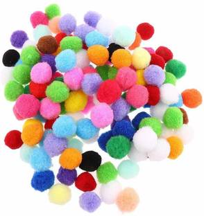nawani Cotton Pom Pom Balls 3.0 cm 100 Piece.