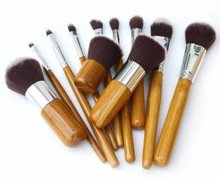 CETC 11pcs Natural Bamboo Professional Makeup Brushes Set Foundation Blending Brush Tool Cosmetic Kits Makeup Set Brusher 11pcs Natural Bamboo Professional Makeup Brushes Set Foundation Blending Brush Tool Cosmetic Kits Makeup Set Brusher