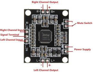 Salcon Electronics Digital Amplifier Audio Board Stereo Class D, 5V, 12V, 24V high Power (PAM 8610) Sound Recorder and Sound Circuit Electronic Hobby Kit