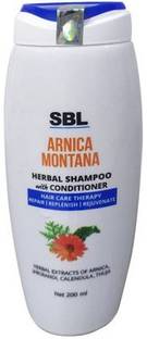 SBL Arnica Montana Herbal Shampoo with Conditioner Hair Care Therapy Repair| Replenish| Rejuvenate