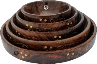 ACECRAFTTRADERS Wooden Serving Bowl Wooden Handcrafted Bowl Set