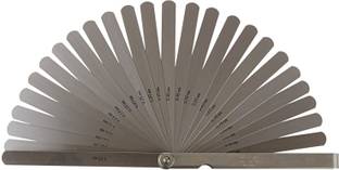 Mitutoyo 184-303s thickness gage/feeler gage, 0.05mm to 1mm, 28 leaves, straight, 150mm long leaves Micrometer Caliper