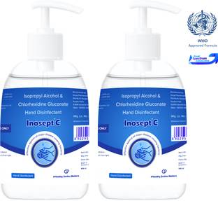 Inosept Instant , Instantly Kills 99.99% Germs without Water, 70% Alcohol Based Sanitizer (As Per WHO Recommendation), Non-Sticky, Skin-Friendly, Travel-Pack Hand Sanitizer Pump Dispenser
