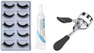McAdams 5 Pair Of False Eyelashes With Glue And Eyelash Cruler