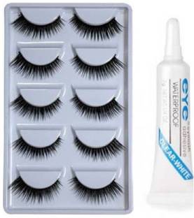 JOTKAPARKASH 5 Pair Of False Eyelashes With Glue