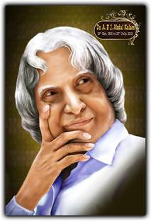 Xpression Decor UV Textured Art Print of A. P. J. Abdul Kalam-19746(12x18inch,paper print,multicolour) Paper Print