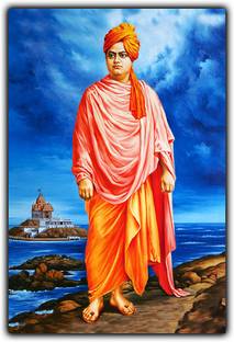Xpression Decor UV Textured Art Print of Swami Vivekananda-19844(12x18inch,paper print,multicolour) Paper Print