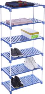 FLIPZON Strong Rack Organizer for Shoe/Clothes/Books - (Need to Be Assemble - DIY)- (Foster) Metal, Plastic Collapsible Shoe Stand