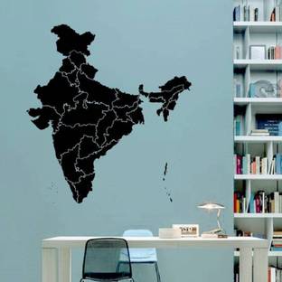 KICKWIX Large India map wall sticker