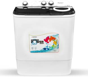Sansui 6.5 kg Powerful Spin, Breeze Dryer Technology Semi Automatic Top Load Washing Machine Black