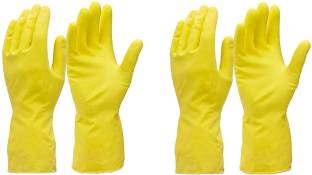 Flipkart SmartBuy Reusable Rubber Cleaning Hand Gloves for Washing, Cleaning Kitchen, Gardening Wet and Dry Glove Set