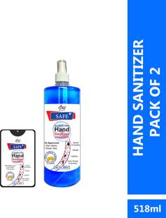 DNA Lifestyle Safe+  Cleanser Spray - 518ml Sanitizer Spray Pump Dispenser