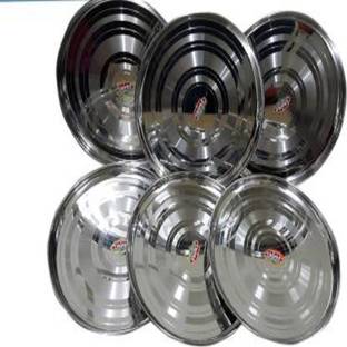 VSTEEL vsteelDinner/Lunch Plates ( Thali set of 6) Dinner Plate (6 Dinner Plate) Dinner Plate