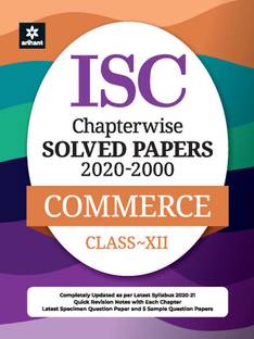 Isc Chapterwise Solved Papers Commerce Class 12 for 2021 Exam