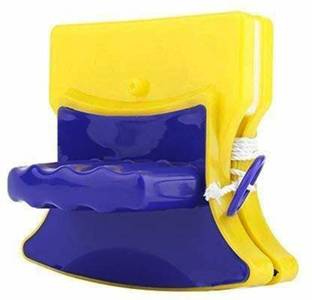 SARTHI ENTERPRISE Magnetic Window Cleaner Double-Side Glazed Square Two Sided Glass Cleaner Wiper with 2 Extra Cleaning Cotton Cleaner Squeegee Washing Equipment Household Cleaner Wipes (Multicolor) Wipes