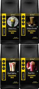 La Casa Rose + Paan + Chocolate + Rajbhog Falooda Mix | Combo Pack of 4 | 100% Natural | Extra Creamy | Easy to Make | 800 g