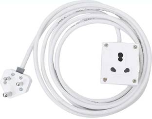 ORACLE extension Board with long wire 8 Meter (2.5 mm) 1 Socket 15/16 Ampere wire 2.5 mm (White) extension board 1  Socket Extension Boards