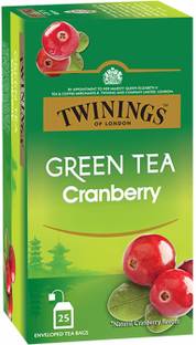 TWININGS Green Tea, Cranberry, 25 Tea Bags Cranberry Tea Bags Box