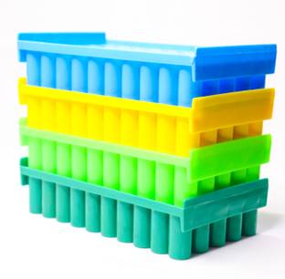 THE LABWORLD Test tube stand holder 50 holes for 12mm diameter tubes pack of 4 colorful for industrial,pathology and scientific laboratories Plastic Test Tube Rack